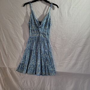 Angie Blue and White Floral Mini Dress